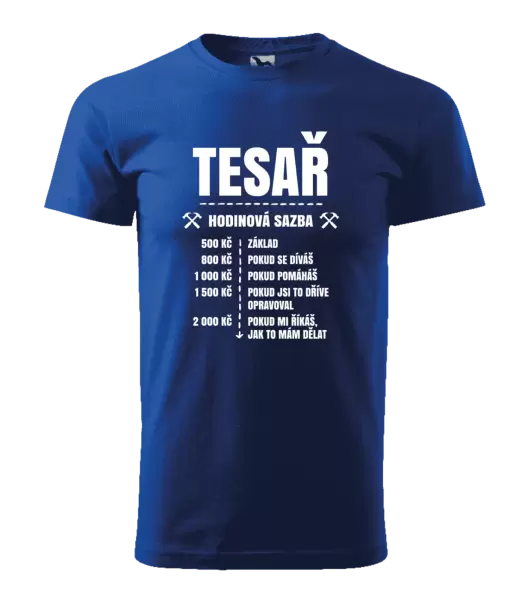 Pánské tričko Hodinová sazba - tesař