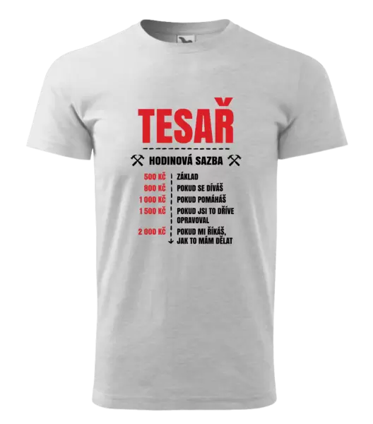 Pánské tričko Hodinová sazba - tesař