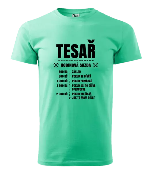 Pánské tričko Hodinová sazba - tesař