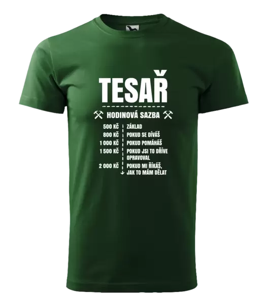 Pánské tričko Hodinová sazba - tesař