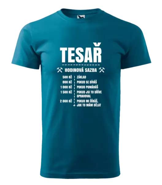Pánské tričko Hodinová sazba - tesař