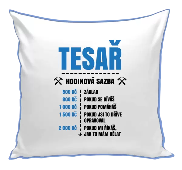 Polštář Hodinová sazba - tesař