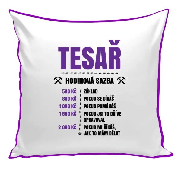 Polštář Hodinová sazba - tesař