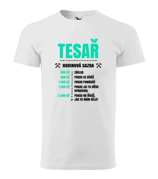 Pánské tričko Hodinová sazba - tesař