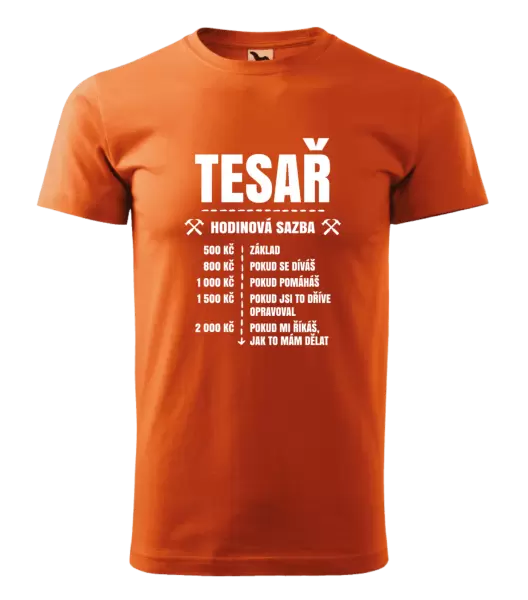 Pánské tričko Hodinová sazba - tesař