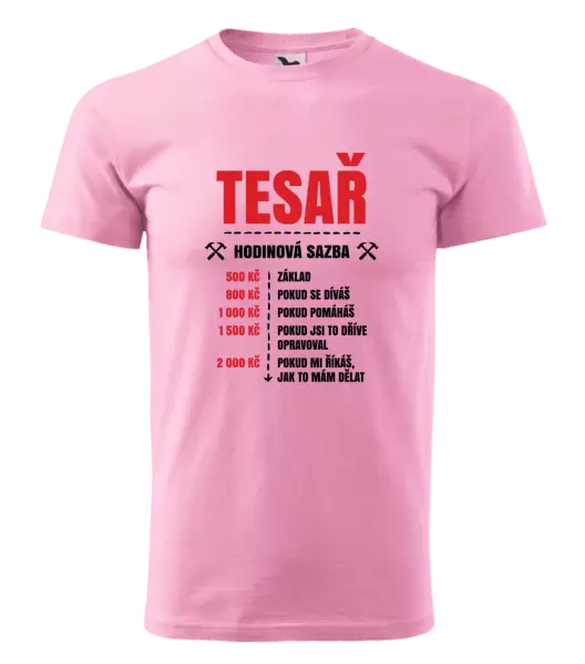 Pánské tričko Hodinová sazba - tesař