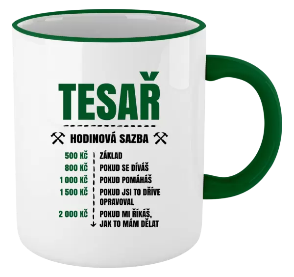 Hrnek Hodinová sazba - tesař