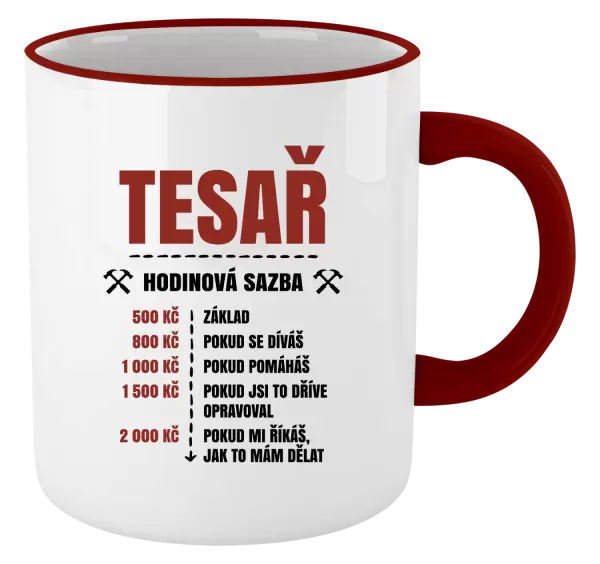 Hrnek Hodinová sazba - tesař