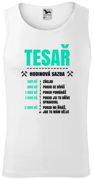 Pánské tílko Hodinová sazba - tesař
