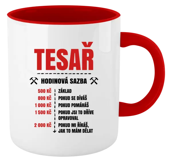 Hrnek Hodinová sazba - tesař