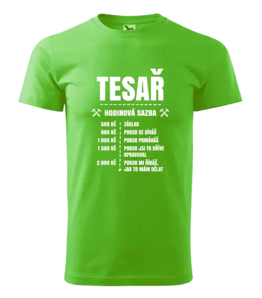 Pánské tričko Hodinová sazba - tesař