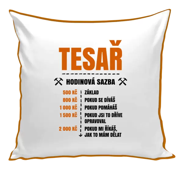 Polštář Hodinová sazba - tesař