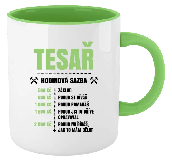 Hrnek Hodinová sazba - tesař