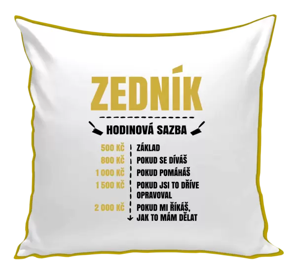 Polštář Hodinová sazba - zedník
