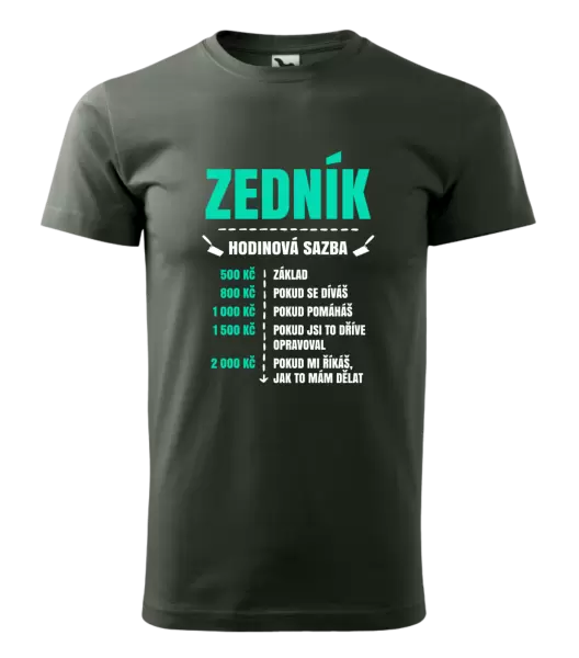 Pánské tričko Hodinová sazba - zedník