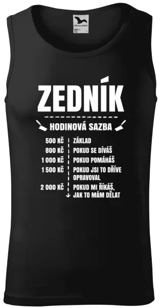 Pánské tílko Hodinová sazba - zedník