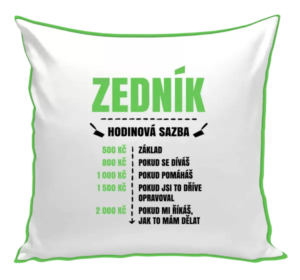 Polštář Hodinová sazba - zedník