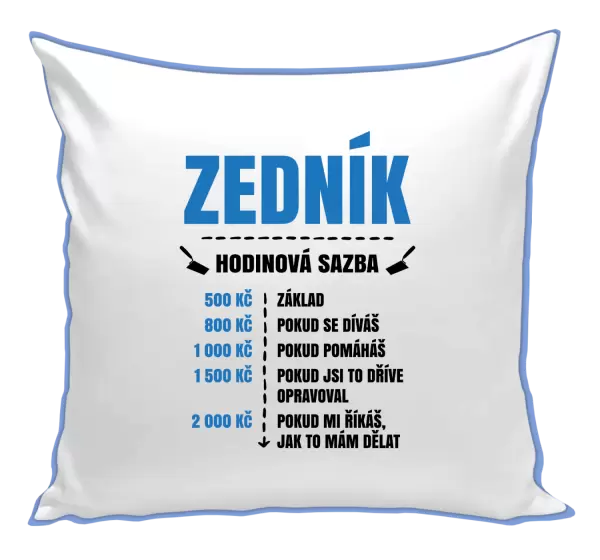 Polštář Hodinová sazba - zedník