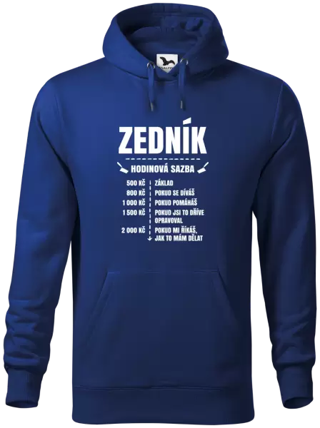 Pánská mikina Hodinová sazba - zedník
