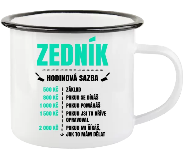 Plecháček Hodinová sazba - zedník