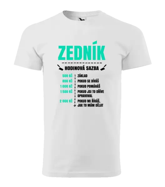 Pánské tričko Hodinová sazba - zedník