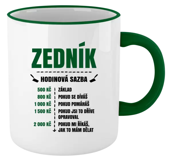 Hrnek Hodinová sazba - zedník