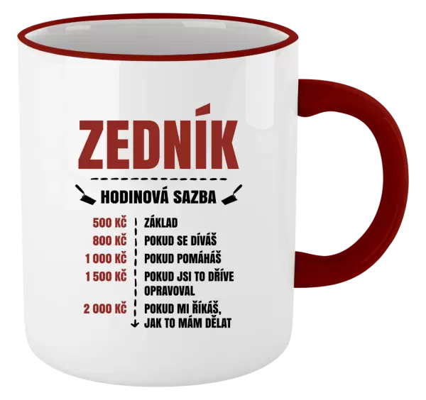 Hrnek Hodinová sazba - zedník