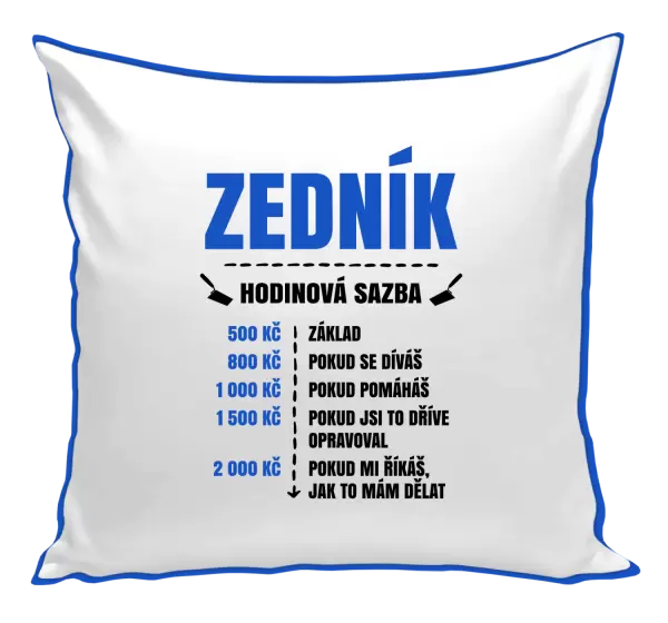 Polštář Hodinová sazba - zedník