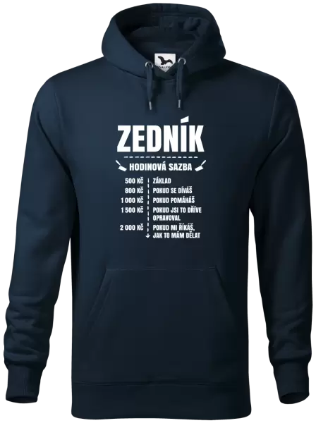 Pánská mikina Hodinová sazba - zedník