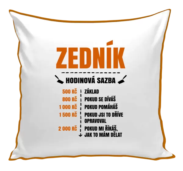 Polštář Hodinová sazba - zedník