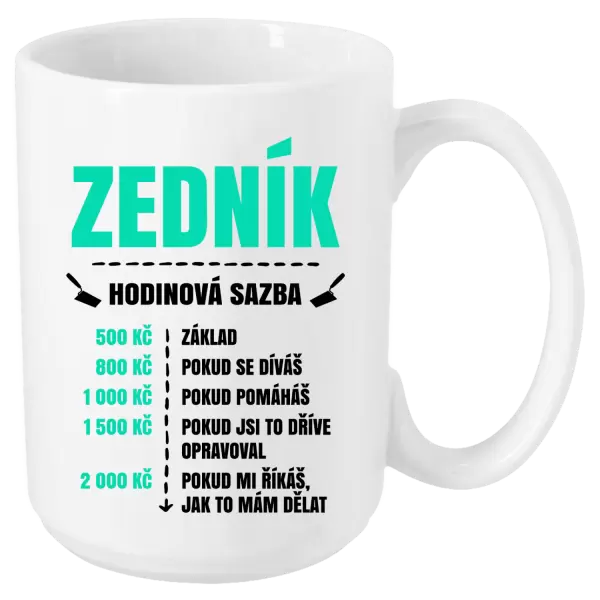 Hrnek Hodinová sazba - zedník