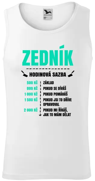 Pánské tílko Hodinová sazba - zedník