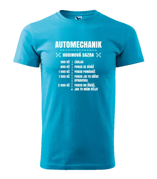 Pánské tričko Hodinová sazba - automechanik