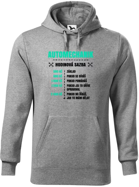 Pánská mikina Hodinová sazba - automechanik