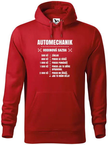 Pánská mikina Hodinová sazba - automechanik
