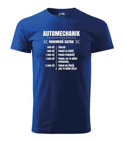 Pánské tričko Hodinová sazba - automechanik