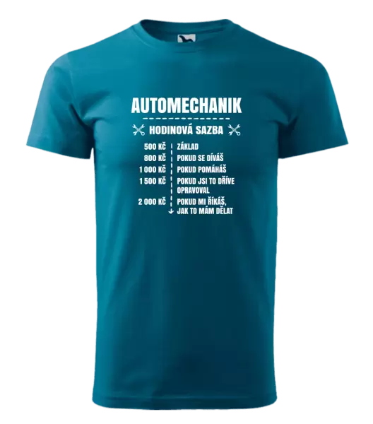 Pánské tričko Hodinová sazba - automechanik