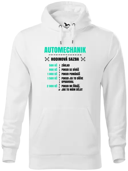 Pánská mikina Hodinová sazba - automechanik