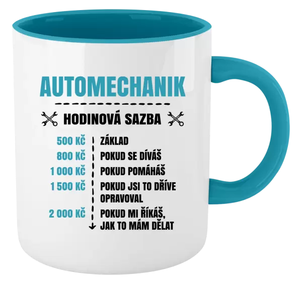 Hrnek Hodinová sazba - automechanik