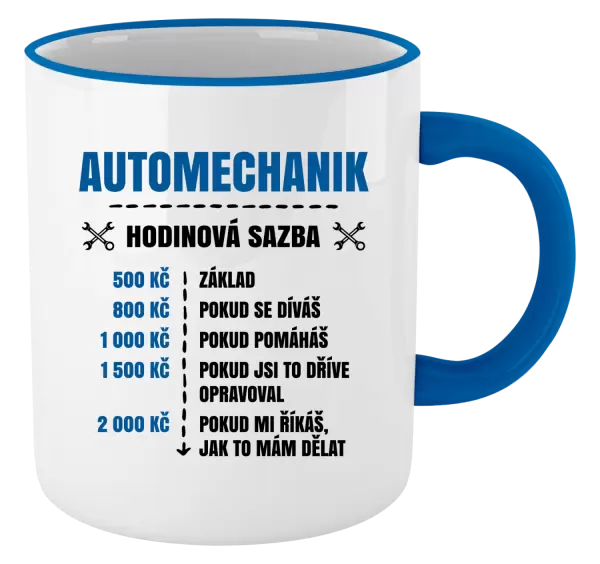Hrnek Hodinová sazba - automechanik