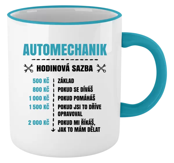 Hrnek Hodinová sazba - automechanik