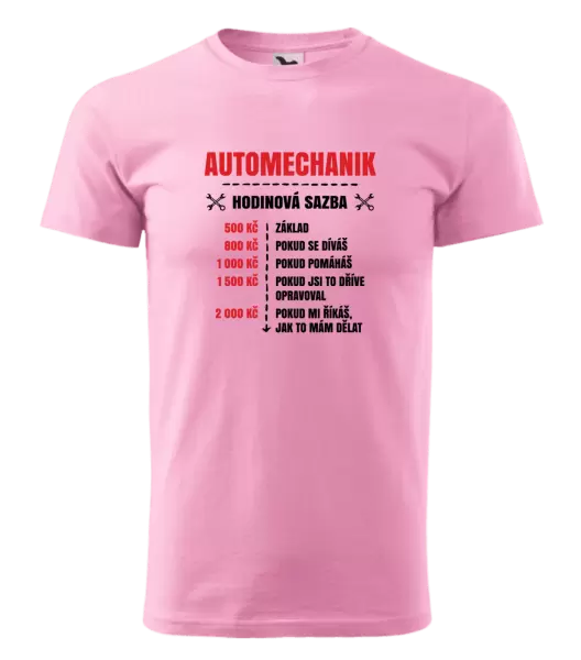 Pánské tričko Hodinová sazba - automechanik