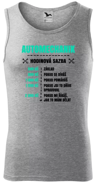 Pánské tílko Hodinová sazba - automechanik