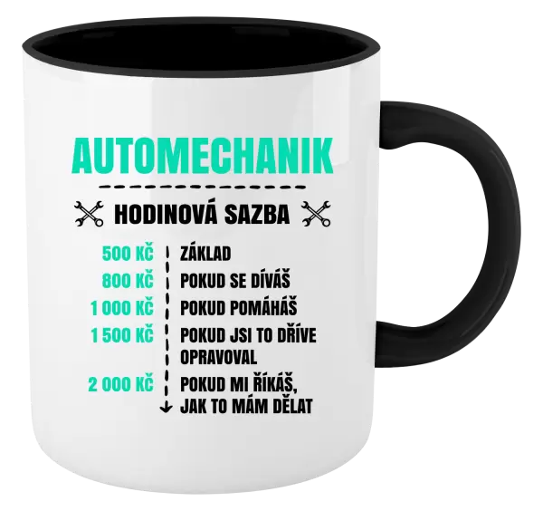 Hrnek Hodinová sazba - automechanik