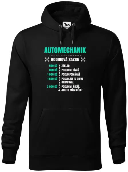 Pánská mikina Hodinová sazba - automechanik