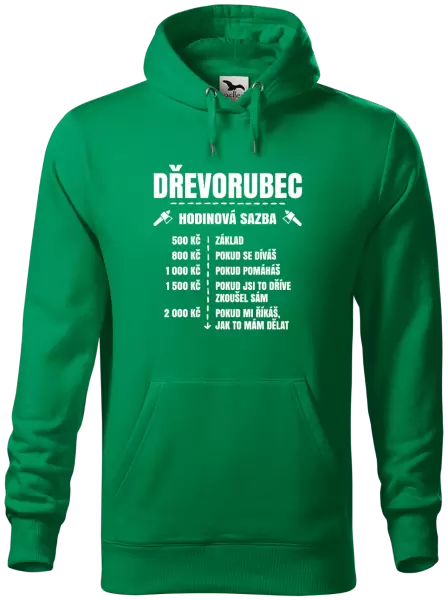 Pánská mikina Hodinová sazba - dřevorubec