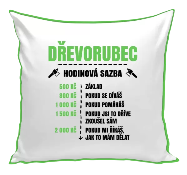 Polštář Hodinová sazba - dřevorubec
