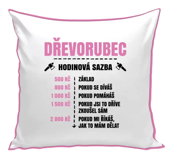 Polštář Hodinová sazba - dřevorubec