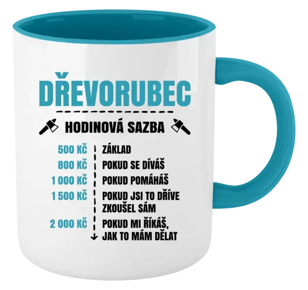 Hrnek Hodinová sazba - dřevorubec
