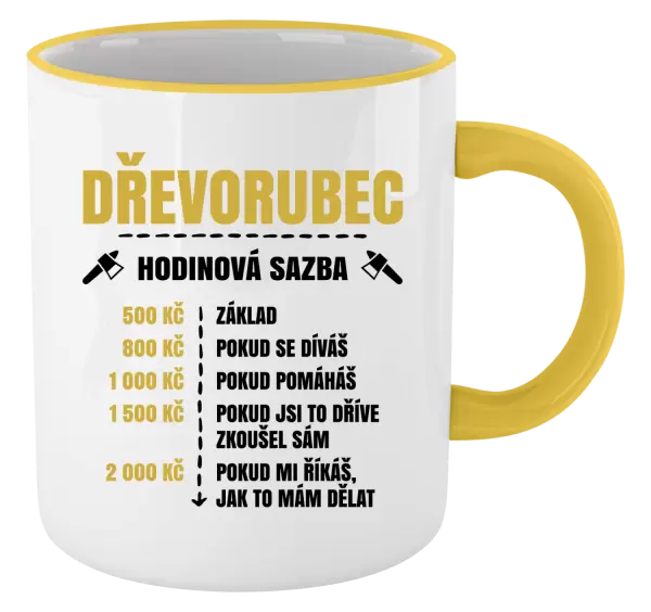 Hrnek Hodinová sazba - dřevorubec